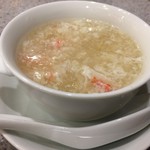 中国料理 一楽 - 蟹肉入りフカヒレスープ