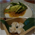 レストランCHIDORI - アテは塩ダレ胡瓜と焼売