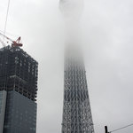 長命寺 桜もち - 押上の撮影場所からスカイツリー。