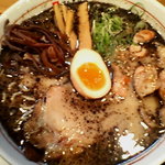 清正 - 清正ラーメン黒大盛＋宮崎地鶏炭火焼