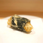 天冨良 いわ井 - 「小柱の磯辺巻き」