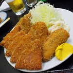 三河屋食堂 - ハムカツ＆アジフライ