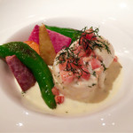 ロゼット - 舌平目のムース包み ヴェルモット蒸し