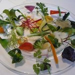 レストラン タテル ヨシノ 銀座 - 季節の野菜　モネの庭園をイメージして