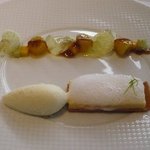 レストラン タテル ヨシノ 銀座 - 甘酸っぱいレモンタルトとソルベ