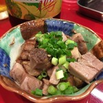 博多ラーメン まるひで - おつまみ…角切りチャーシュー100円