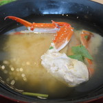 Senzan - 渡り蟹と三つ葉のみそ汁アップ