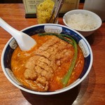 排骨担々麺（ライスサービス、大辛、かため）1,000円
          