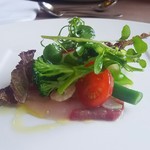 アル・ケッチァーノ - 前菜　ワラサのカルパッチョ