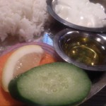 ネパール民族料理 アーガン - ・Aangan special thakali set　◎Salad、◎Ghee、○Dessert