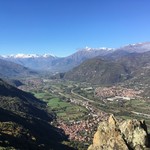 Hotel Ristorante Hermitage - Sacra di San Micheleから望むイタリアアルプス