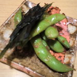 松江の味 郷土料理 出雲 川京 - かわり枝豆と炙りワカメ