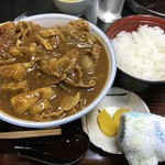 きよひら - カツカレーうどん＆中ライス