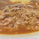 スープ食堂 パーチ - スープ食堂 PERCH ＠中葛西 ランチ スープハンバーグの柔らかい食感の粗挽きハンバーグ