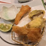 ホテル森の風 鶯宿 - 松茸フライと雫石椎茸二身揚げ、松茸はココで出た