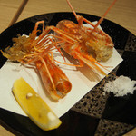 俺の魚を食ってみろ!! - 牡丹海老頭素揚げ