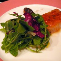 オマージュ - 前菜 冷製 地鶏胸肉とフォアグラのプレッセ 2008/6