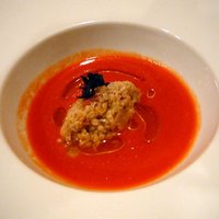 オマージュ - 前菜 トマトのガスパッチョ 毛蟹のレムラード添え 2008/6