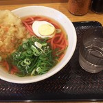 驛麺家 - 赤うどん(税込)410円(2016.10.27)