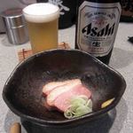 豊吉 - お通しの鴨肉の燻製