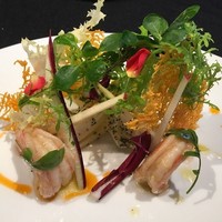 ラ ターブル ドゥ ジョエル・ロブション - 天使の海老のコンフィ アンディーブのサラダと、葉野菜のコンビネーション