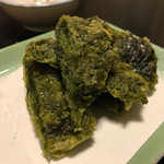 Shusai Romantei Kochi honten - アオサ海苔の天ぷら