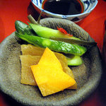 創作茶寮 西村 - 自家農園の新米のご飯と香の物