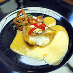 創作茶寮 西村 - 真鱈のポワレと渡り蟹のソース