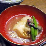 創作茶寮 西村 - 揚出し豆腐と牡蠣の霙煮の椀