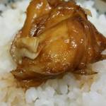 江戸川食堂 - たら煮をご飯にのせて。