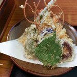 安麺棒 - 天ざるそばの天ぷら