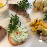 Trattoria motomu.N - ランチ、前菜の盛り合わせ。