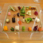 銀座 シェ・トモ - 2010/11　山梨県産　無農薬野菜達　２８－３０種の盛り合わせ。
