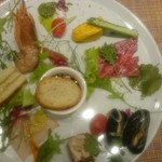 相変わらず美しい、5,400円コース前菜盛り合わせ