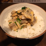 らーめん 鶏喰 - 2016年10月29日のあさりのっけ御飯