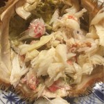 串あげ太郎 - カニ甲羅にカニ身投入