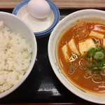 松屋 - 豆腐キムチチゲ膳（生玉子） ¥530