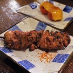 炭火焼とり 寛 - レバー＆チーズトマト