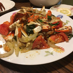 虹河 - ワタリガニのペペロンチーノ