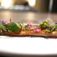 S'ACCAPAU - 秋刀魚とマコモ茸　ハーブと酢橘のシート