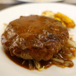 鉄板焼ダイニングKUNI - A5和牛100％のハンバーグ