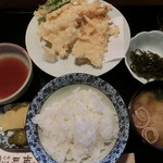 Miyoshi - 天ぷら盛り合わせ。(お昼)750円。H28.10