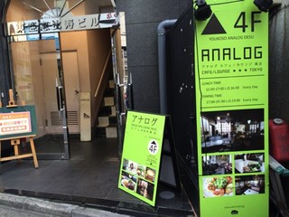 Anarogu Kafe Raunji Tokyo - 階段で４Fにございます。