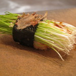 寿司 向月 - 芽ねぎ 握り