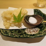 寿司 向月 - ホワイトとうもろこしの天ぷら　北海道