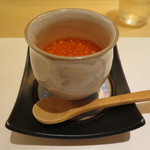 寿司 向月 - 生醤油筋子の茶碗蒸し　