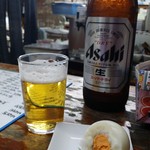 Takasakiya Honten - 大瓶ビール400円
                        ゆで卵80円