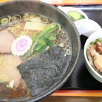 白河ラーメン みちのく - 白河ラーメン+ミニチャーシュー丼　セット　850円