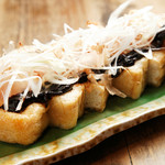 杉のあかり - ジャンボ油揚げ葱味噌焼