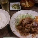 食事処なかむら - 生姜焼き定食　650円